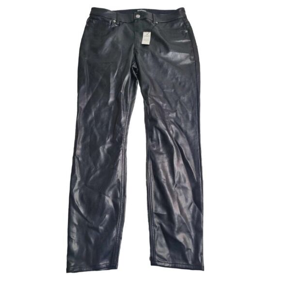 2805 NWT Express Faux Leather Pants 10R‎ - Picture 1 of 8